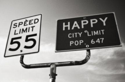 Speed limit and Happy city limit photo