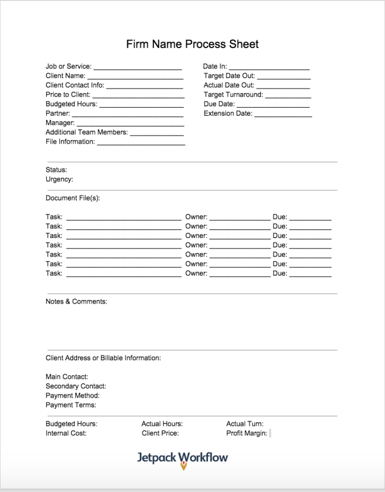 1041 Tax Return for Estates & Trusts Process Sheet for Accountants