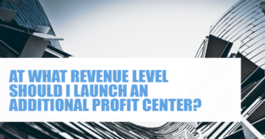 At what revenue level should I launch an additional profit center?