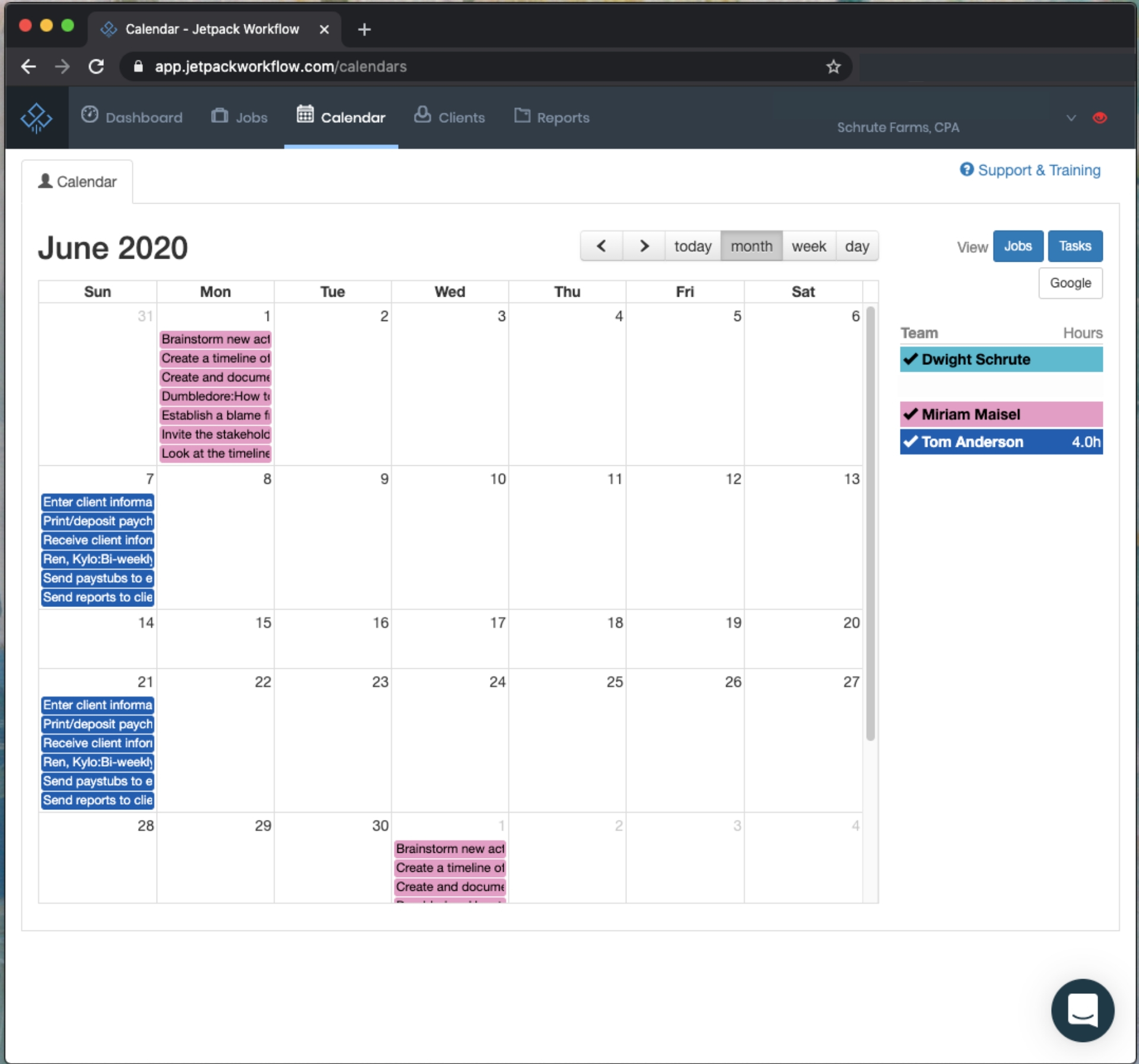 Jetpack Workflow Calendar View