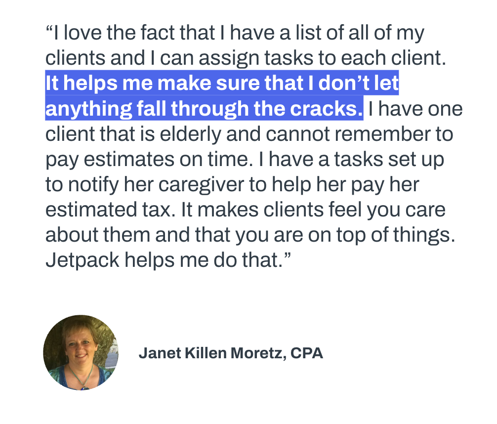 Accountant quote about Jetpack Workflow.