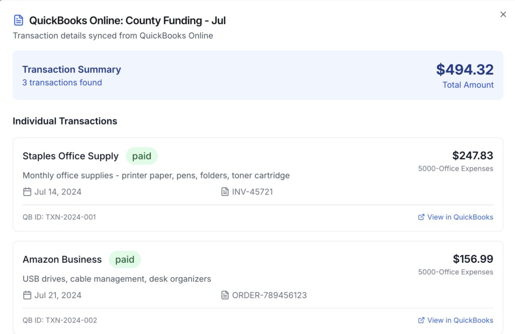 Quickbooks Online Dashboard