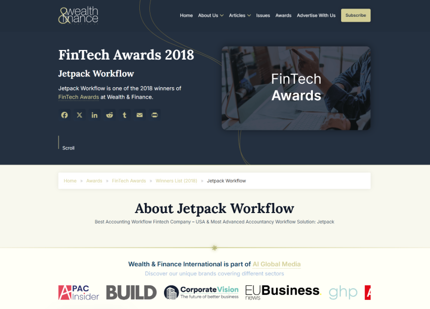 Best Accounting Workflow Fintech Company USA & Most Advanced Accountancy Workflow Solution Jetpack