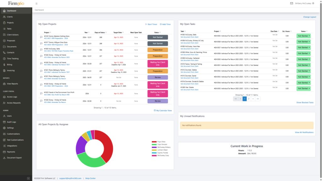 Firm360 Dashboard