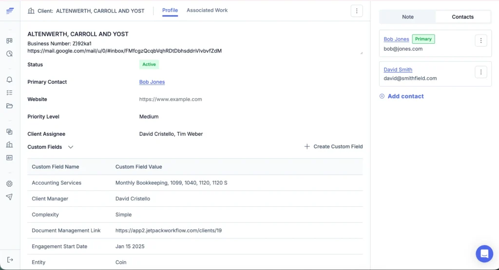 Jetpack Workflow - Client Dashboard