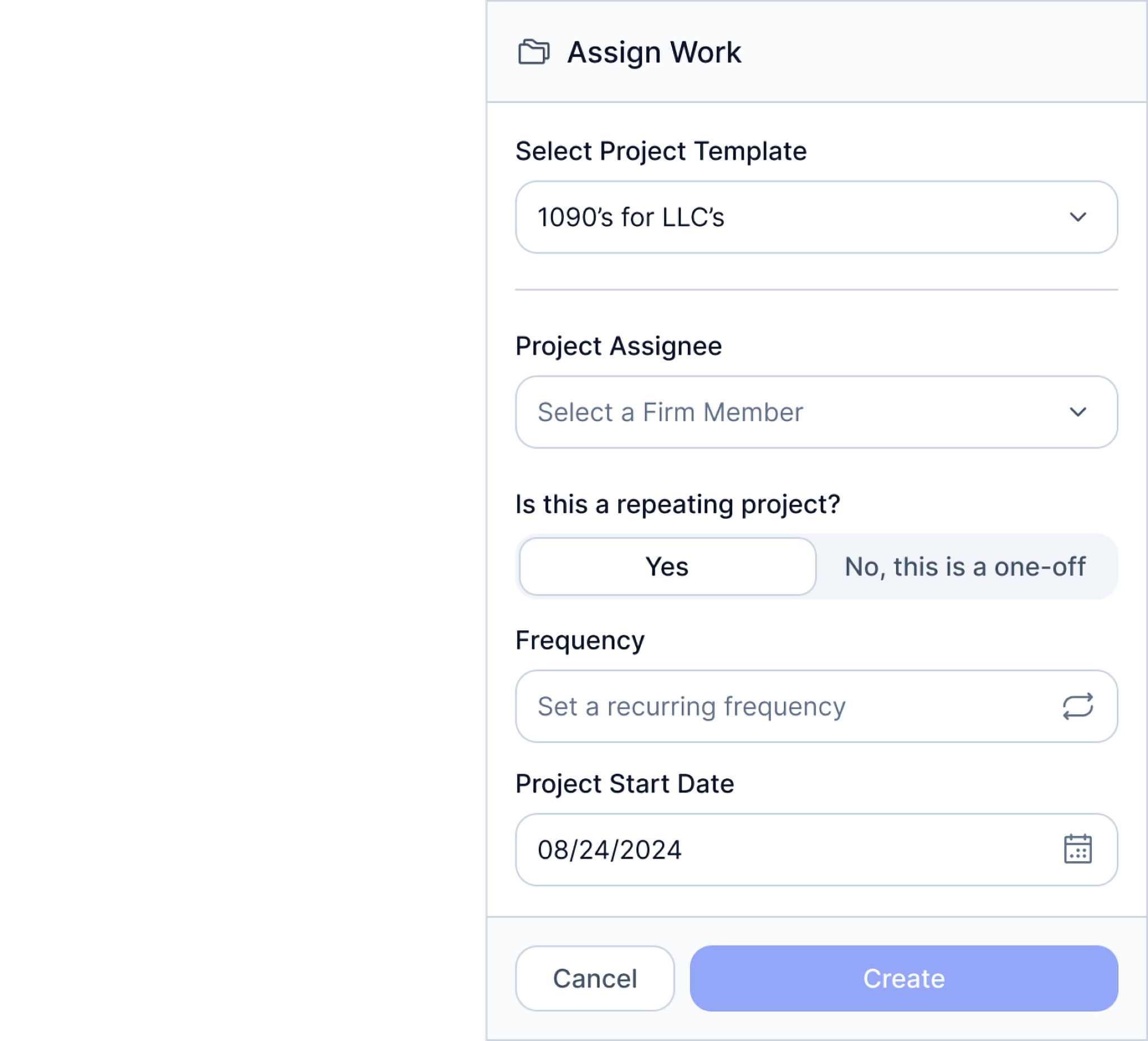 Assigning a tax return workflow template to clients
